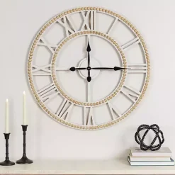 Outlet Kirklands Home Brett Beaded Wood Wall Clock