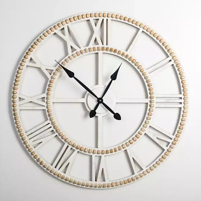 Outlet Kirklands Home Brett Beaded Wood Wall Clock