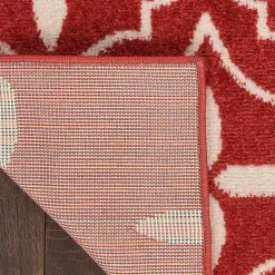 Best Kirklands Home Brick & Ivory Quatrefoil Indoor/Outdoor Rug, 5x7