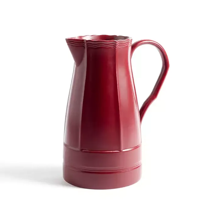 Best Kirklands Home Brick Stoneware Pitcher Vase Red