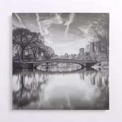 Outlet Kirklands Home Bridge in Central Park Canvas Art Print Gray