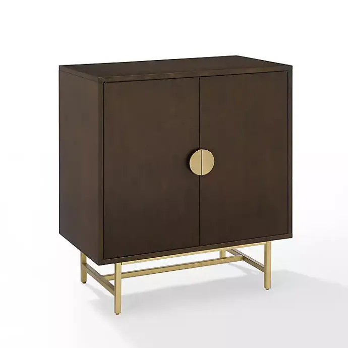 Discount Kirklands Home Brielle Golden Circle Wine Cabinet Brown