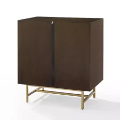 Discount Kirklands Home Brielle Golden Circle Wine Cabinet Brown