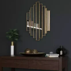 Outlet Kirklands Home Briggs Gold Metal Panels Wall Mirror