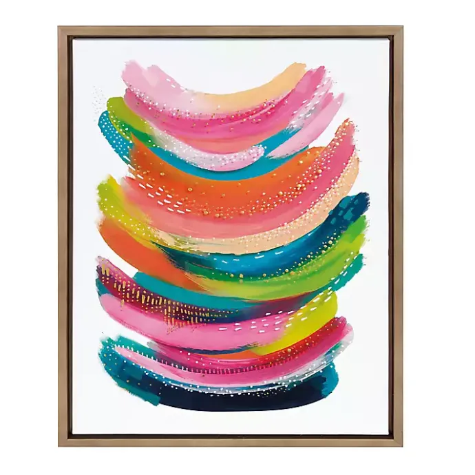 Hot Kirklands Home Bright Abstract Framed Canvas Art Print