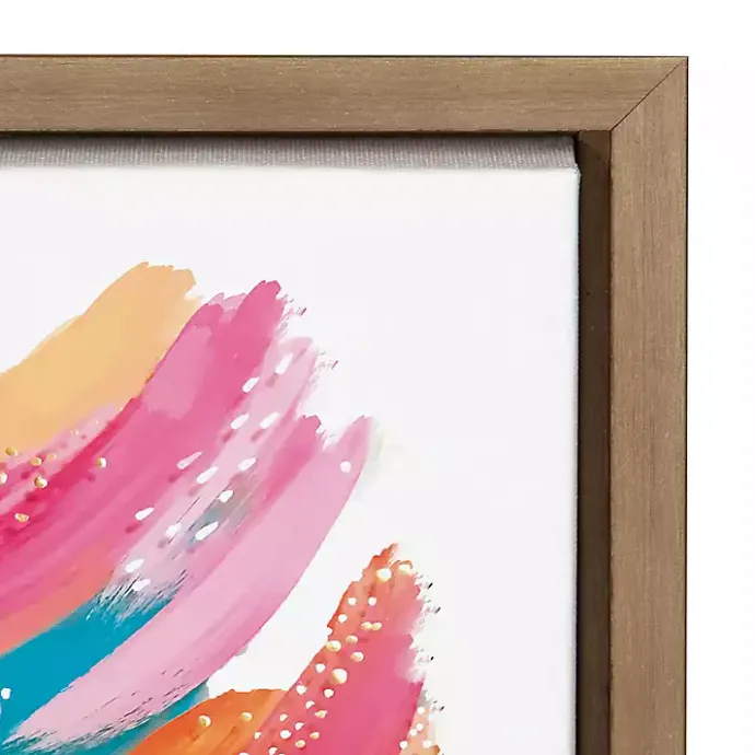 Hot Kirklands Home Bright Abstract Framed Canvas Art Print