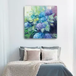 Hot Kirklands Home Bright Blooming Hydrangea Canvas Wall Art
