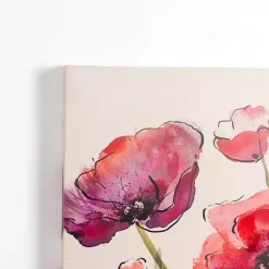 Best Kirklands Home Bright Red Poppies Canvas Art Print
