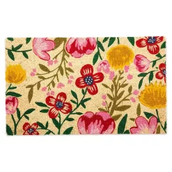 Best Kirklands Home Bright Summer Blossoms Coir Doormat