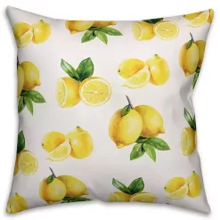 Discount Kirklands Home Bright Yellow Lemons Outdoor Pillow
