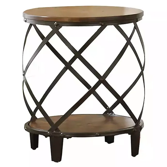 Kirklands Home Brimfield Round End Table Black