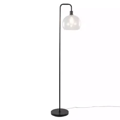 Outlet Kirklands Home Bronze and Seeded Glass Shade Floor Lamp Clear