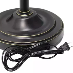 Best Kirklands Home Bronze and White 3-Scallop Glass Floor Lamp Brown