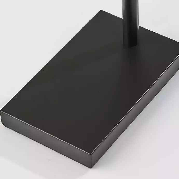 Clearance Kirklands Home Bronze and Woven Rat Stem Floor Lamp Tan