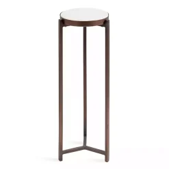 Discount Kirklands Home Bronze Angular Marble Accent Table Gold