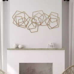 Outlet Kirklands Home Bronze Astraga Pentagon Plaque Brown