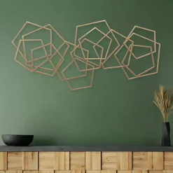 Outlet Kirklands Home Bronze Astraga Pentagon Plaque Brown