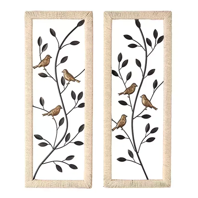 Best Kirklands Home Bronze Bird and Branch Wall Plaques, Set of 2
