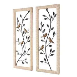 Best Kirklands Home Bronze Bird and Branch Wall Plaques, Set of 2