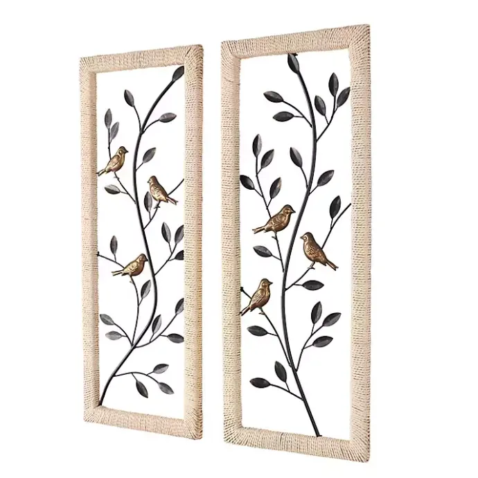 Best Kirklands Home Bronze Bird and Branch Wall Plaques, Set of 2