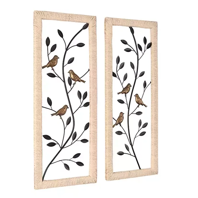 Best Kirklands Home Bronze Bird and Branch Wall Plaques, Set of 2