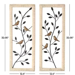 Best Kirklands Home Bronze Bird and Branch Wall Plaques, Set of 2