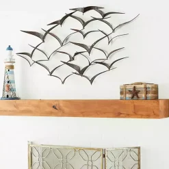 New Kirklands Home Bronze Birds Metal Wall Plaque Brown