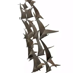 New Kirklands Home Bronze Birds Metal Wall Plaque Brown