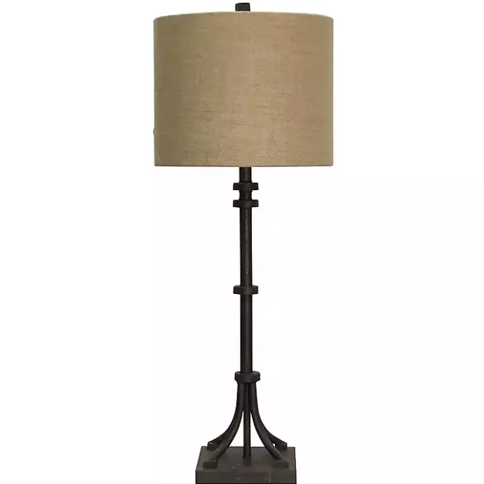 Clearance Kirklands Home Bronze Iron Industrial Buffet Lamp Tan