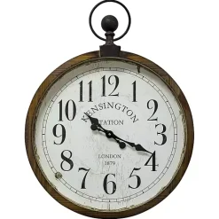 Kirklands Home Bronze Kensington Station Pocket Wall Clock