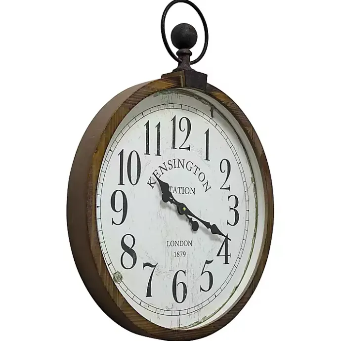 Kirklands Home Bronze Kensington Station Pocket Wall Clock