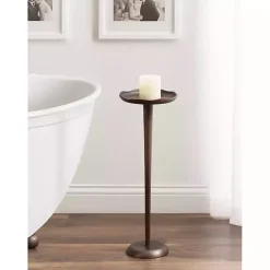 Best Kirklands Home Bronze Metal Alicia Accent Table Brown