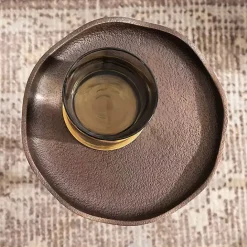 Best Kirklands Home Bronze Metal Alicia Accent Table Brown