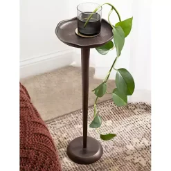 Best Kirklands Home Bronze Metal Alicia Accent Table Brown