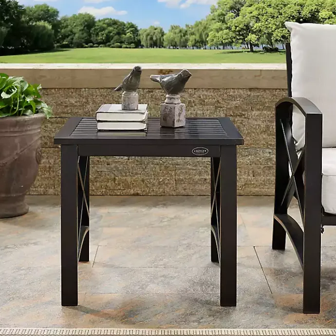 Sale Kirklands Home Bronze Metal Dayton Outdoor Side Table Brown
