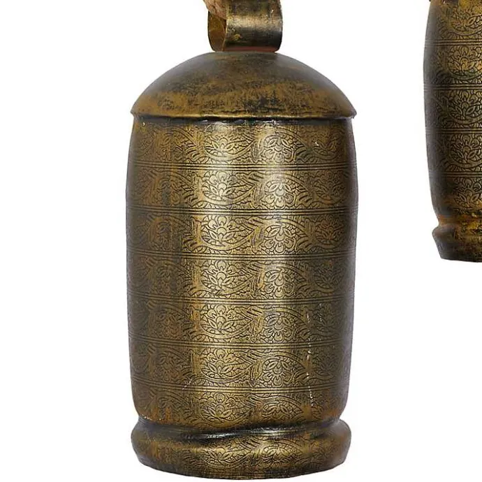 Discount Kirklands Home Bronze Metal Hanging Bells, Set of 3 Brown