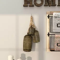 Discount Kirklands Home Bronze Metal Hanging Bells, Set of 3 Brown