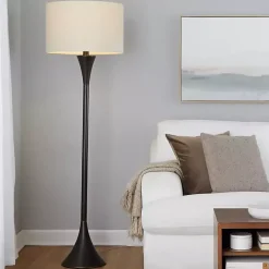 Best Kirklands Home Bronze Metal Hourglass Floor Lamp Brown