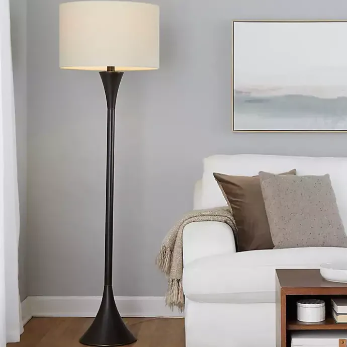 Best Kirklands Home Bronze Metal Hourglass Floor Lamp Brown