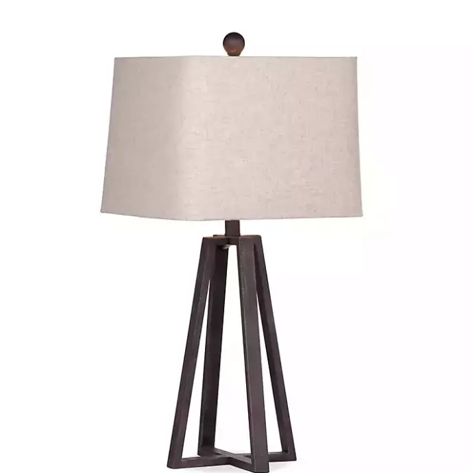 Sale Kirklands Home Bronze Metal Industrial Table Lamp Tan