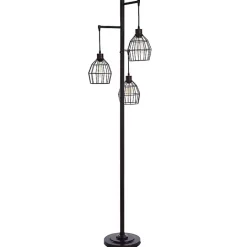 Best Kirklands Home Bronze Metal 3-Tier Floor Lamp Brown