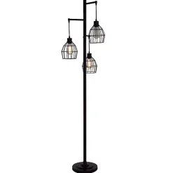 Best Kirklands Home Bronze Metal 3-Tier Floor Lamp Brown