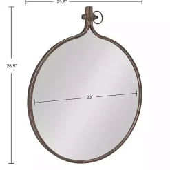 Outlet Kirklands Home Bronze Metal Yitro Wall Mirror Brown