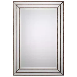 Clearance Kirklands Home Bronze Metallic Grooved Texture Wall Mirror Brown