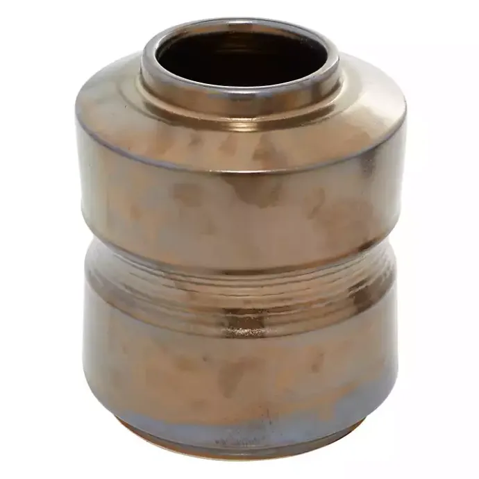 Best Kirklands Home Bronze Ribbed Ceramic Jars, Set of 2 Brown