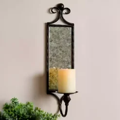 New Kirklands Home Bronze Rustic Glass Wall Sconce