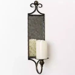 New Kirklands Home Bronze Rustic Glass Wall Sconce