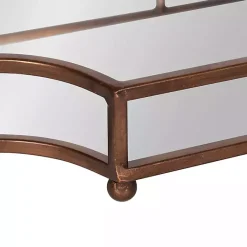 Hot Kirklands Home Bronze Scalloped Reflective Tray Brown