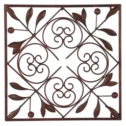 New Kirklands Home Bronze Scrollwork 4-pc. Panel Wall Art Brown