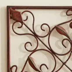 New Kirklands Home Bronze Scrollwork 4-pc. Panel Wall Art Brown